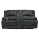 Signature Design by Ashley Draycoll 7650496 Double Reclining Power Loveseat with Console IMAGE 3