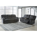 Signature Design by Ashley Draycoll 7650496 Double Reclining Power Loveseat with Console IMAGE 6