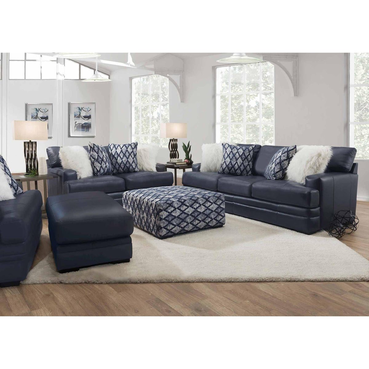 Franklin Sedona Stationary Leather Sofa 97340 LM92-41