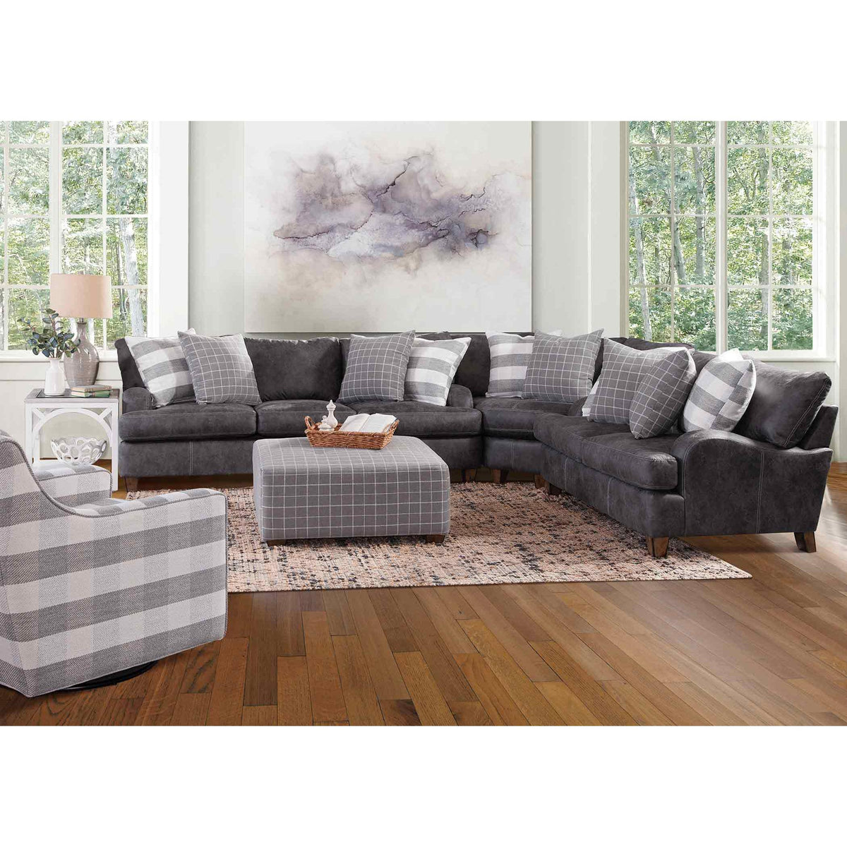 Francfranc DULCE SOFA BK グレー Franklin Darby Stationary Fabric Sofa 99340 1916-05