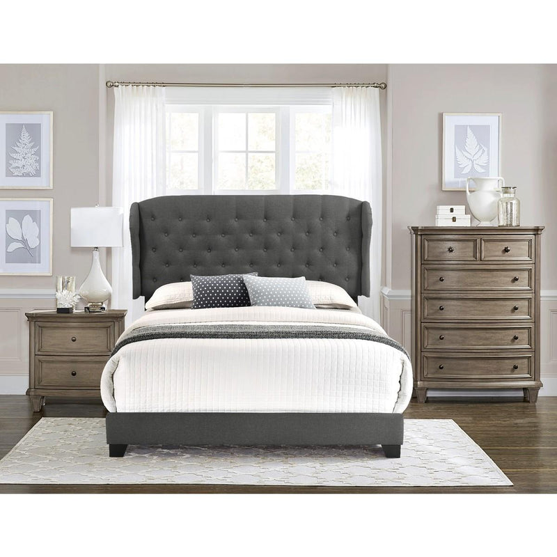 Homelegance Full Upholstered Bed SH279FDGR-1 IMAGE 3
