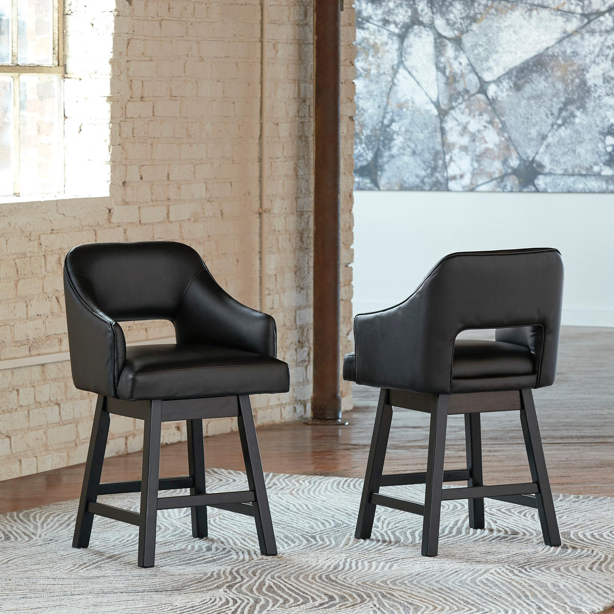 Signature Design by Ashley Tallenger D380-924 Upholstered Swivel Barst