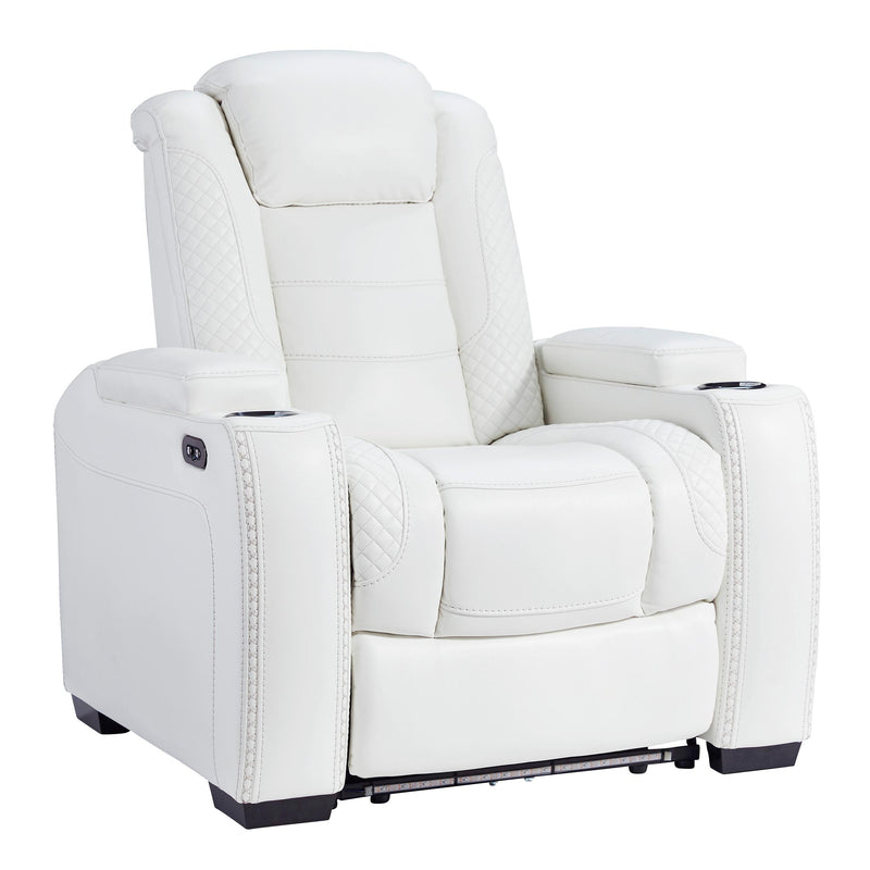 Signature Design by Ashley Party Time Power Leather Look Recliner 3700413 IMAGE 1