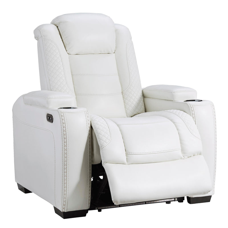 Signature Design by Ashley Party Time Power Leather Look Recliner 3700413 IMAGE 3