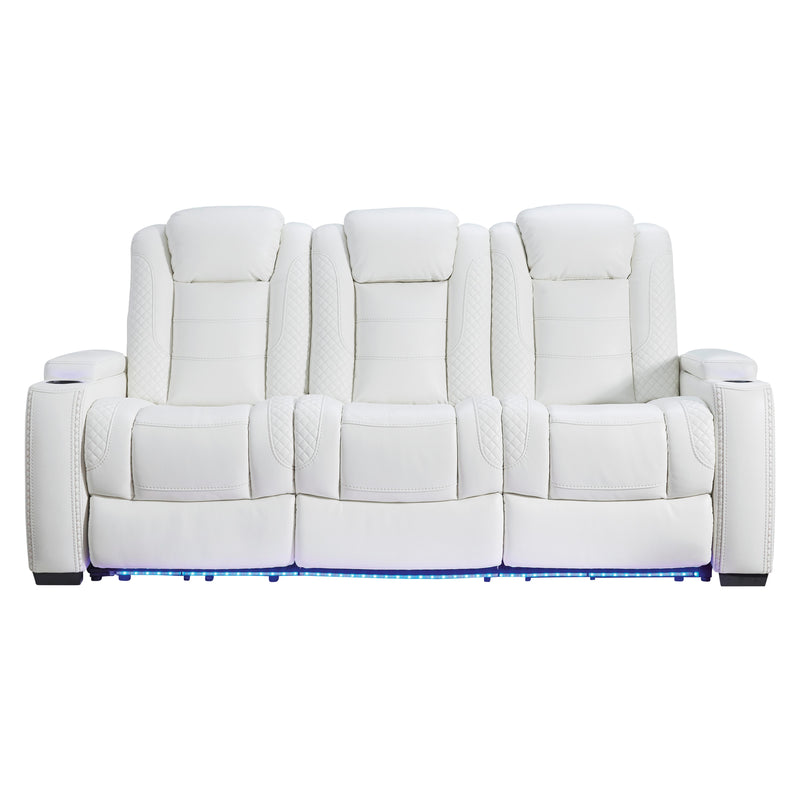 Signature Design by Ashley Party Time 3700415 Power Reclining Sofa with Adjustable Headrest IMAGE 2