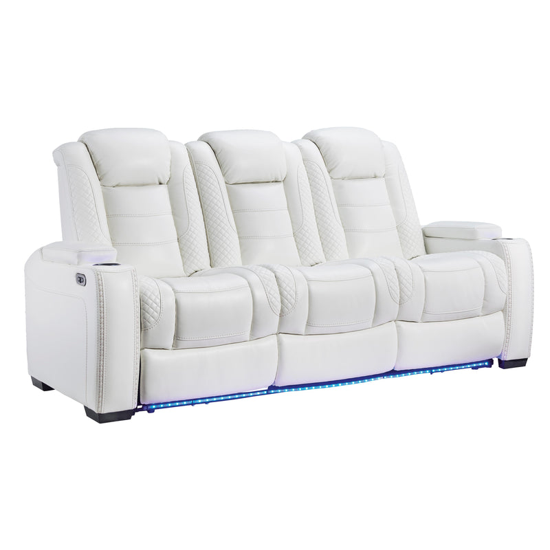 Signature Design by Ashley Party Time 3700415 Power Reclining Sofa with Adjustable Headrest IMAGE 4