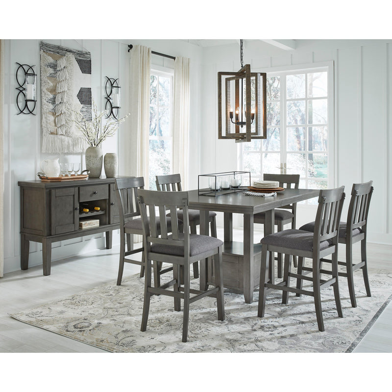 Counter height extendable top dining table