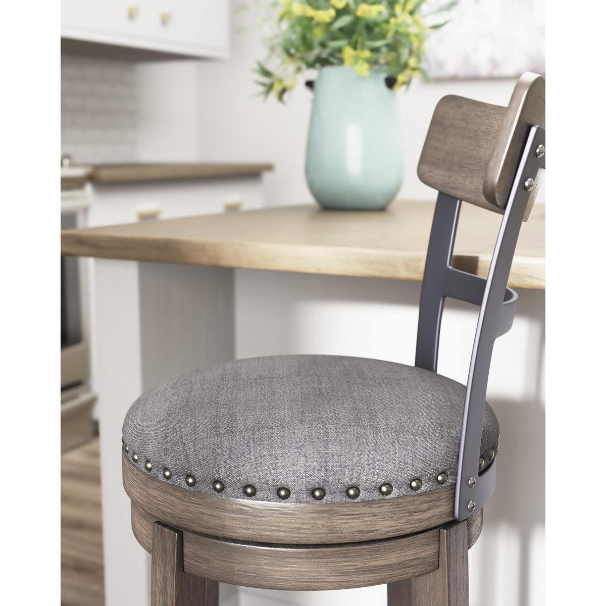Signature Design by Ashley Caitbrook D388-224 Upholstered Swivel Barst