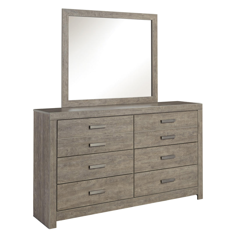 Ashley Culverbach 6 Drawer Dresser and Mirror, Gray