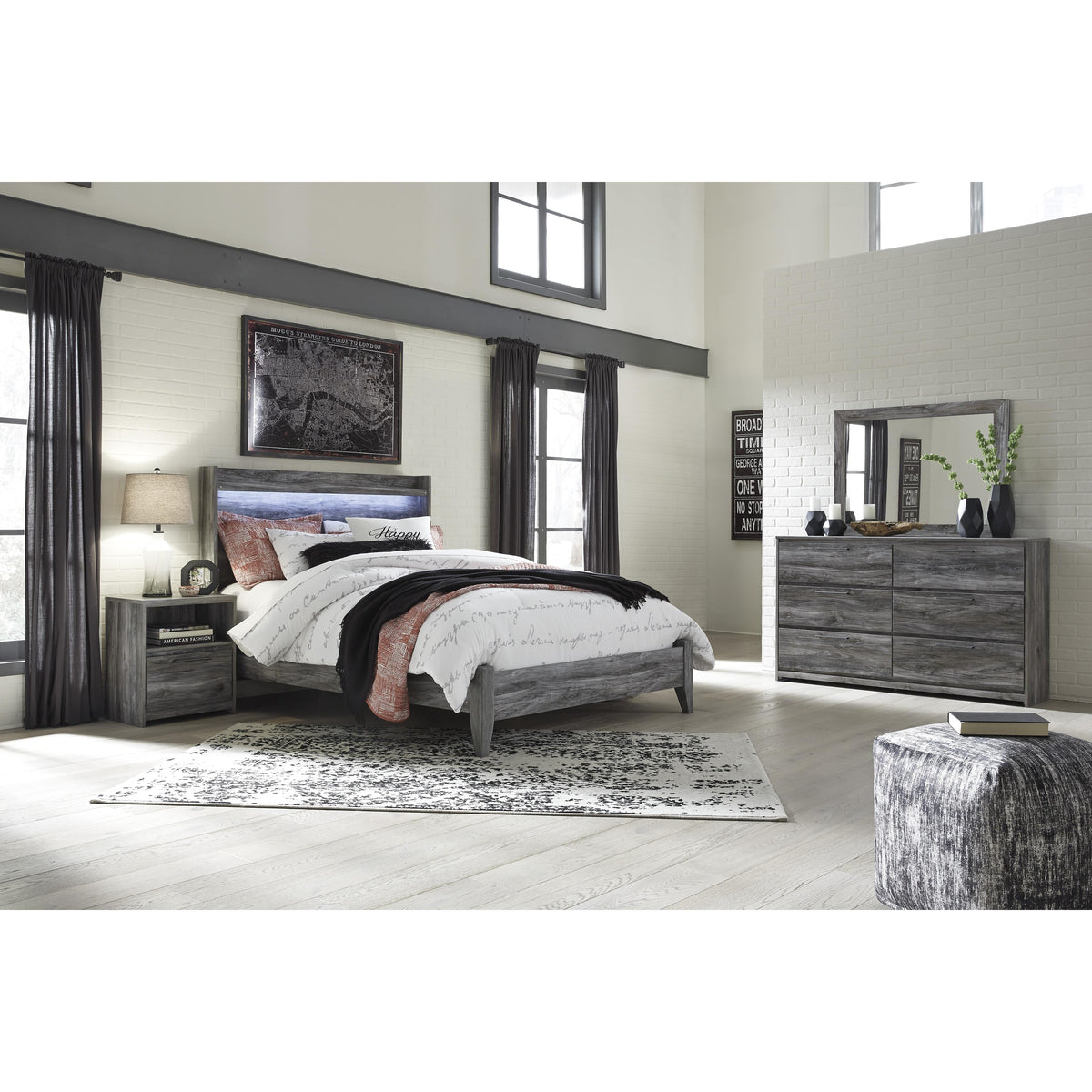Signature Design by Ashley Baystorm 6 Drawer Dresser with Mirror B221