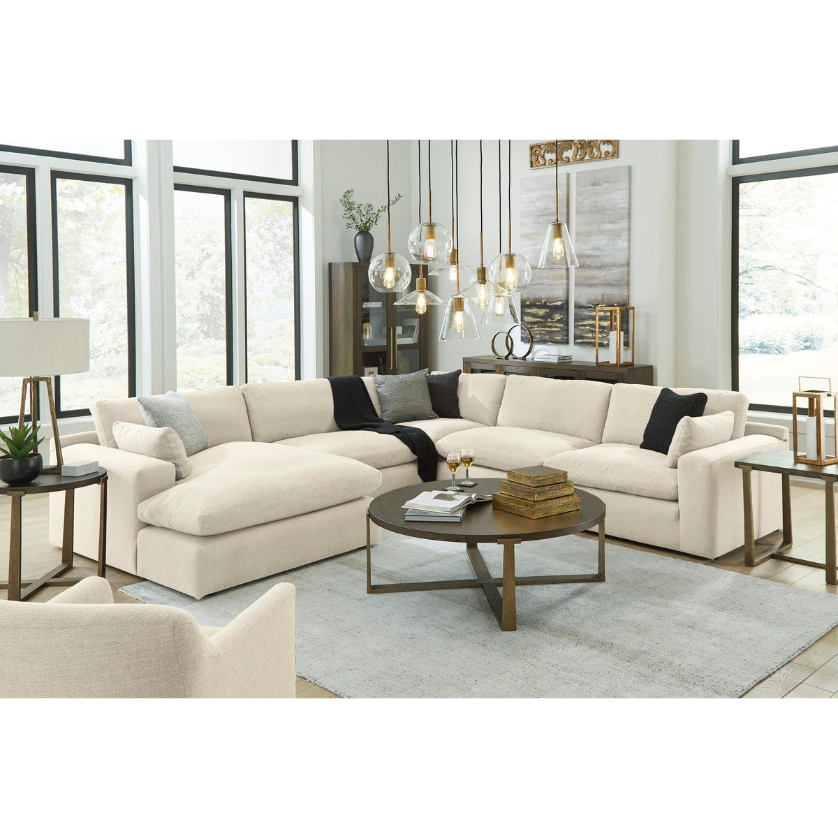 Benchcraft Elyza 10006S6 5 pc Sectional with Chaise