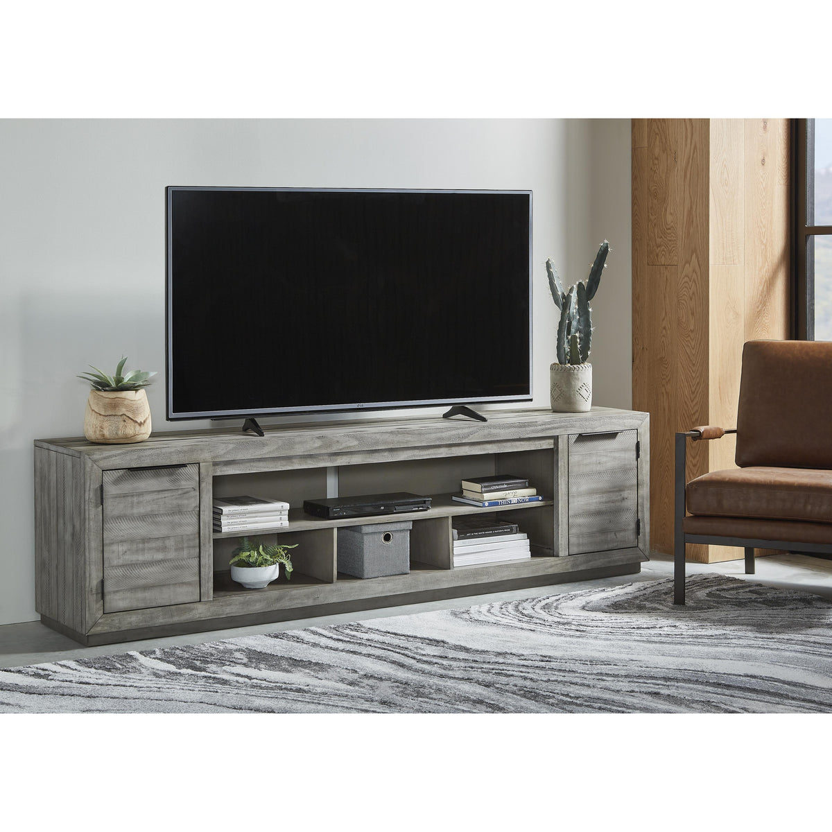 Signature Design by Ashley Naydell W996-78 Extra Large TV Stand with F