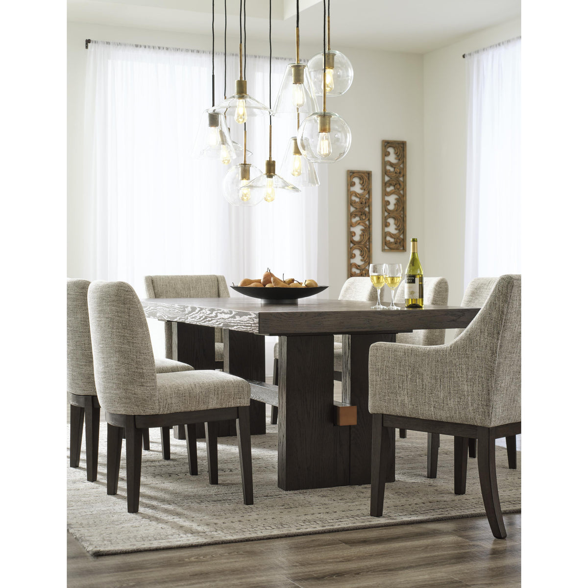 Signature Design by Ashley Burkhaus D984-45 Rectangular Dining Room Ex