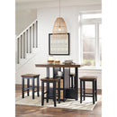 Signature Design by Ashley Dolingham Counter Height Dining Table with Pedestal Base D620-223 IMAGE 8