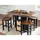 Signature Design by Ashley Dolingham Counter Height Dining Table with Pedestal Base D620-223 IMAGE 9