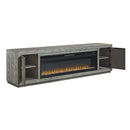 Signature Design by Ashley Naydell W996W1 92" TV Stand with Electric Fireplace IMAGE 2