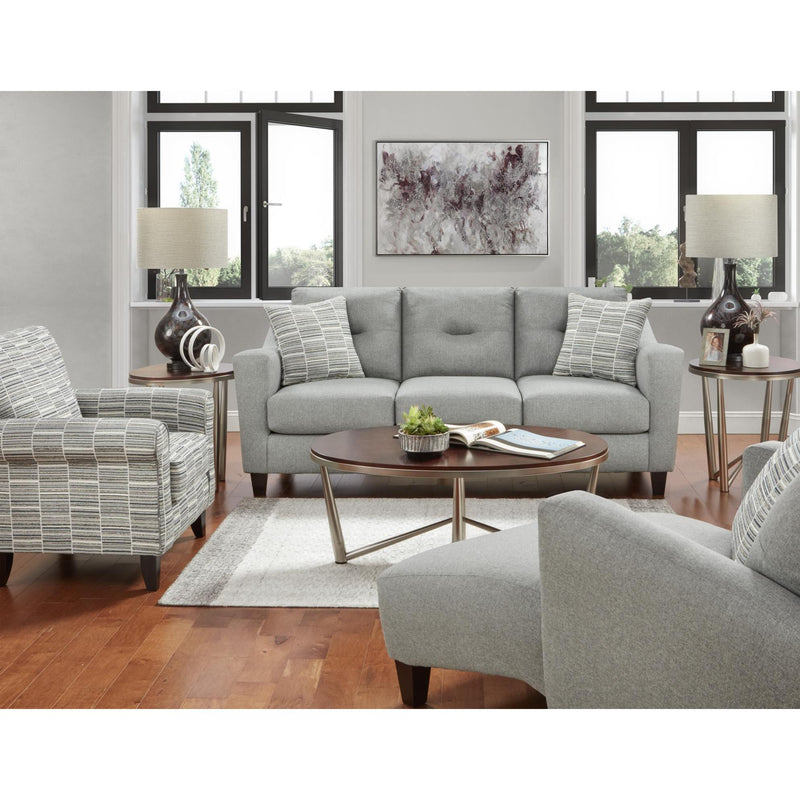 Fusion Furniture Stationary Fabric Sofa 8210 TNT CHARCOAL IMAGE 2