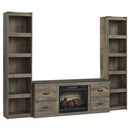  Signature Design by Ashley Trinell EW0446W11 3 pc Entertainment Center with Electric Fireplace IMAGE 1