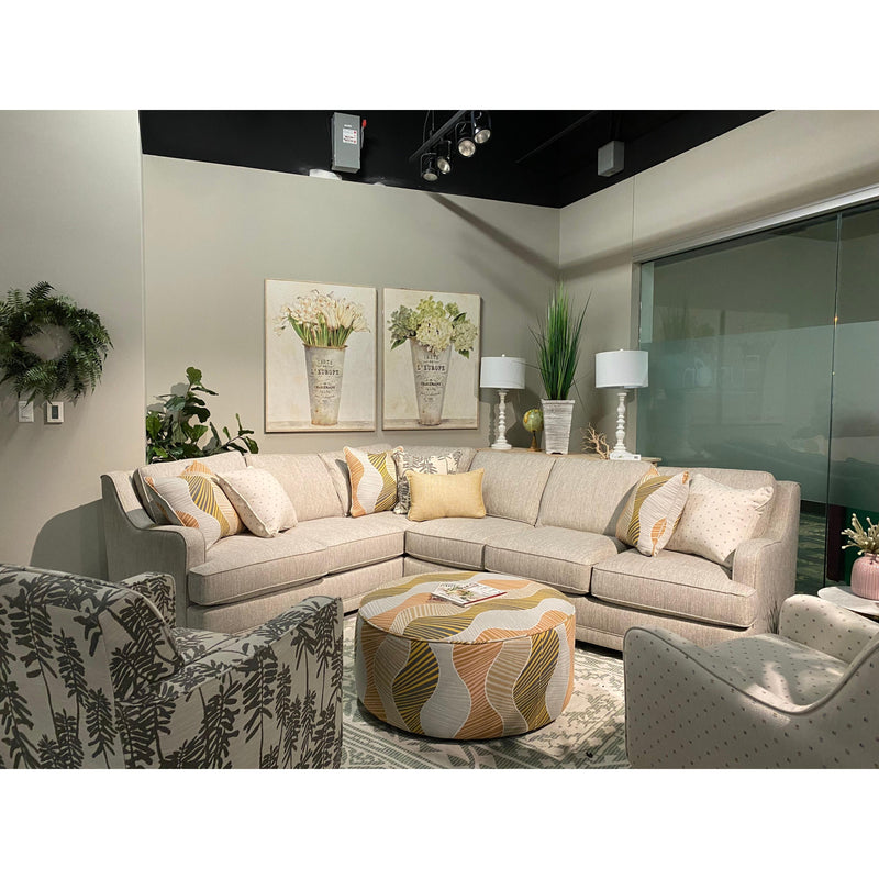 Fusion Furniture Fabric 2 pc Sectional 7000-33L-KP LOXLEY COCONUT/7000-31R LOXLEY COCONUT IMAGE 2