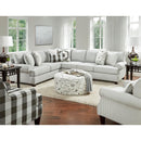 Fusion Furniture Fabric 2 pc Sectional 39-31L DIZZY IRON/39-33R-KP DIZZY IRON IMAGE 2