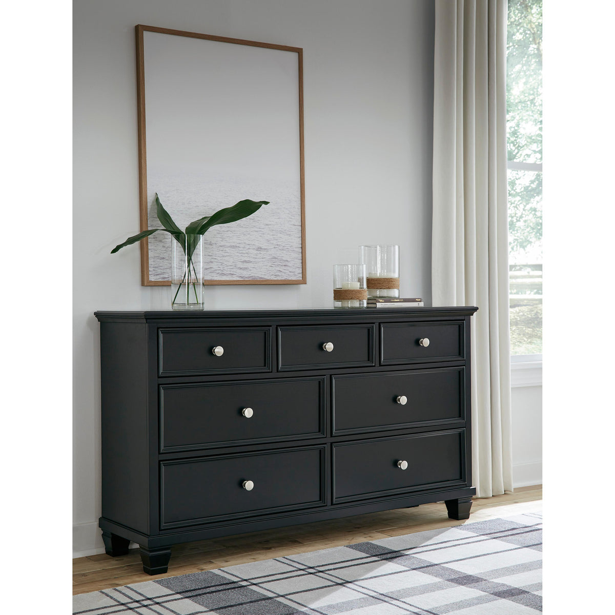 cheap black dresser drawers Ashley Black Lanolee Dresser