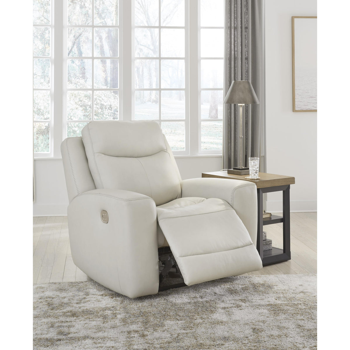パレットリリー A3 ホワイト Signature Design by Ashley Mindanao U5950513 Power Recliner with Adjus