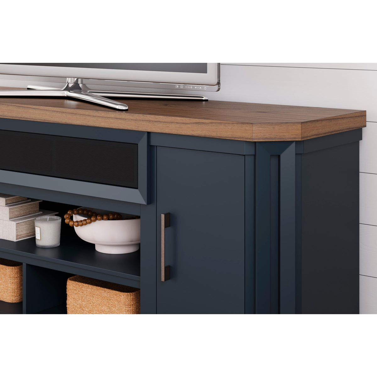 Signature Design by Ashley Landocken W402-68 XL TV Stand with Fireplac