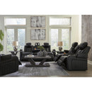 Signature Design by Ashley Caveman Den 9070318 Power Reclining Loveseat with Console and Adjustable Headrest IMAGE 18