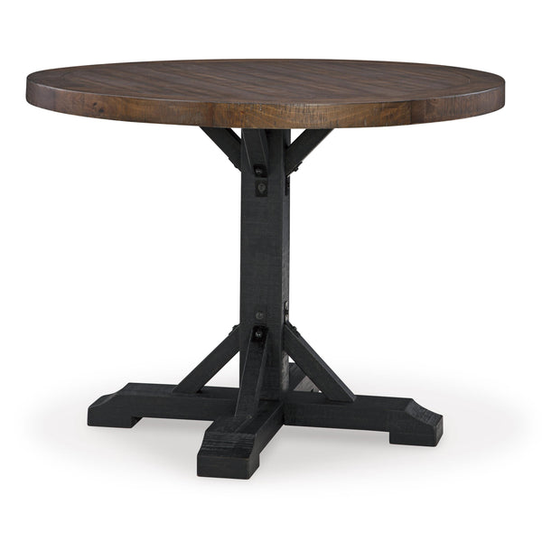 Signature Design by Ashley Round Valebeck Counter Height Dining Table with Pedestal Base D546-23B/D546-23T IMAGE 1