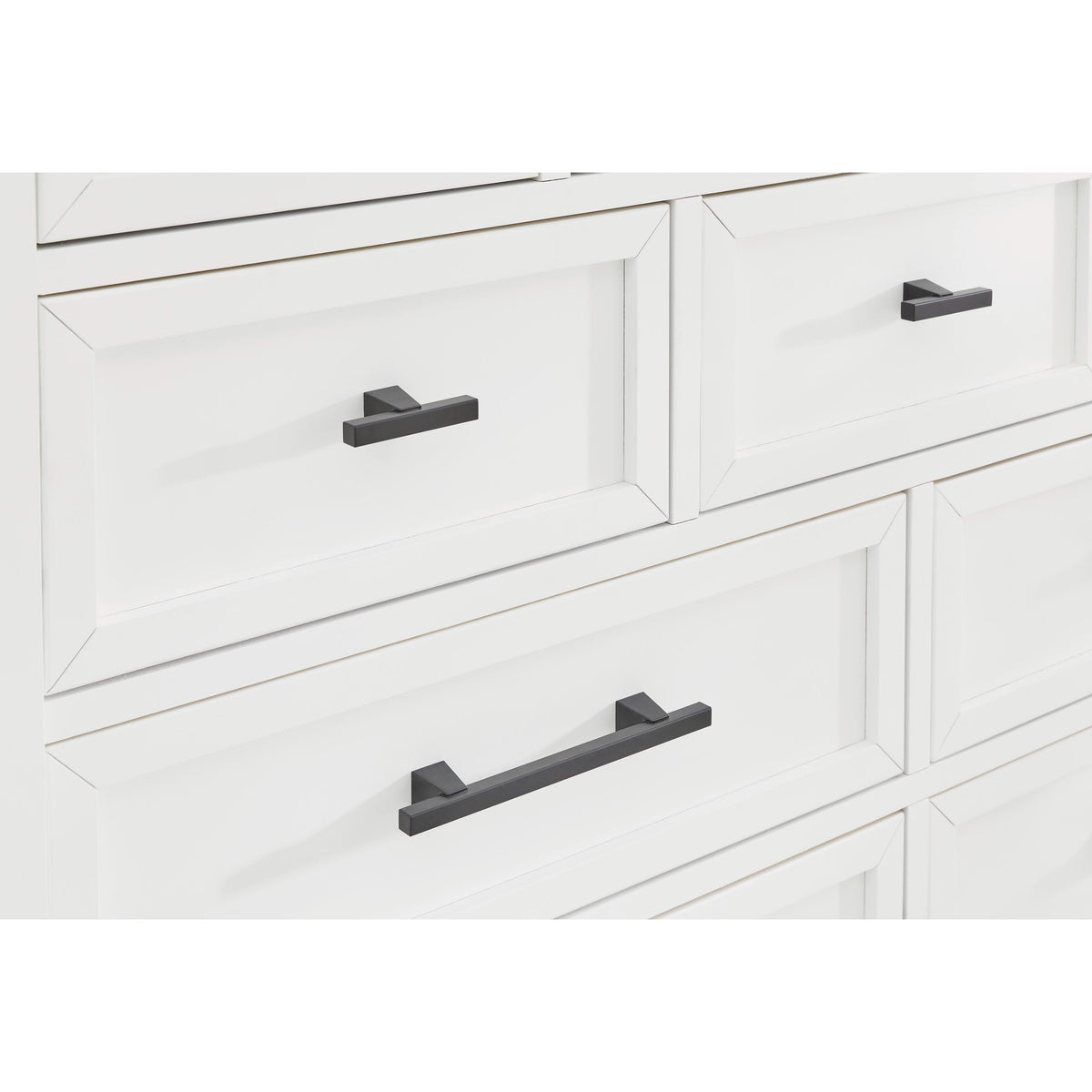 white shaker dresser Benchcraft Ashbryn B844B1 Dresser and Mirror