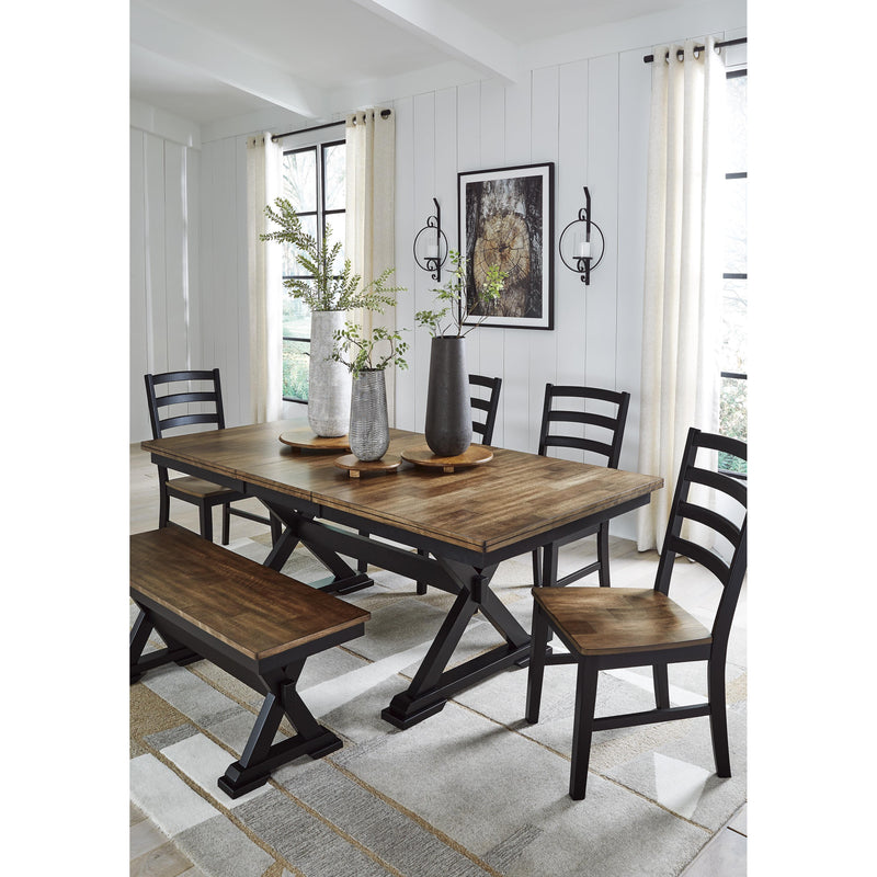 Wildenauer Dining Bench - Brown/Black - (D634-00) Wildenauer Dining Bench - Brown/Black - (D634-00)