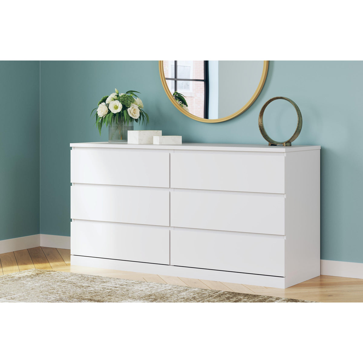 スーツ特別割引クーポン Signature Design by Ashley Onita EB9630-231 Six Drawer Dresser トップス