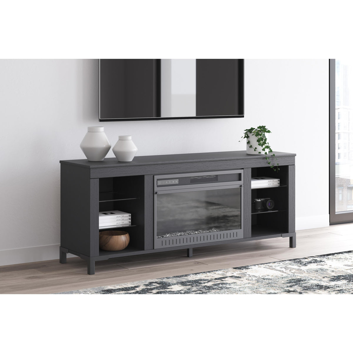 【ACME FURNITURE】 GRANDVIEW TV SHELF Amazon.com: Acme Cargo 2-Door Metal Frame TV Stand with Shelves in