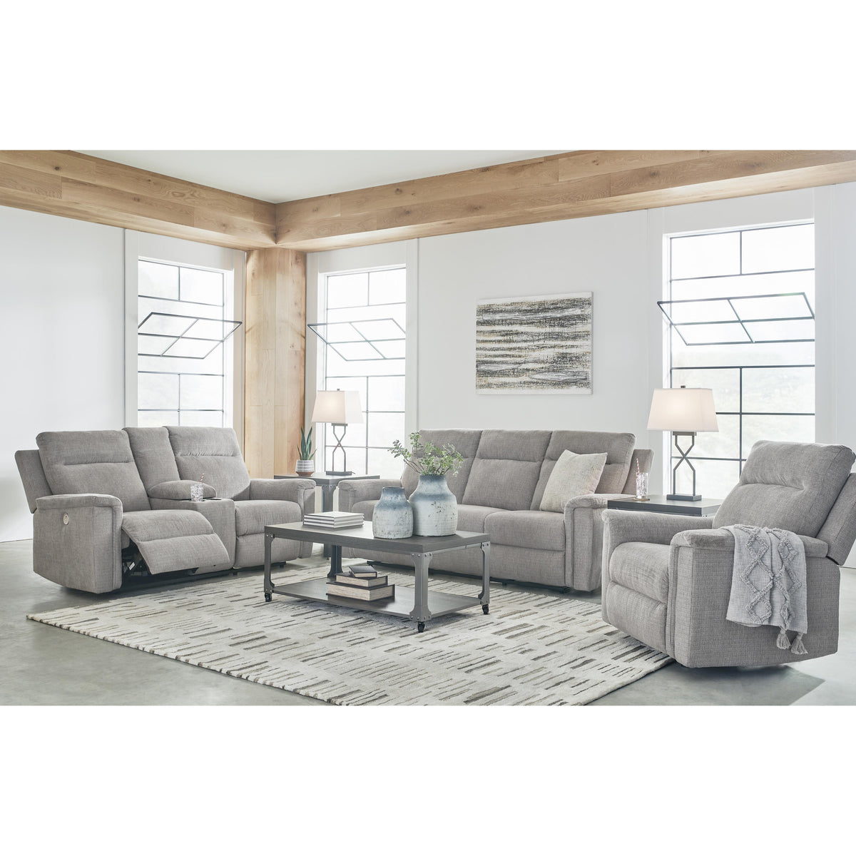 Signature Design by Ashley Barnsana 3320196 Double Reclining Power Lov