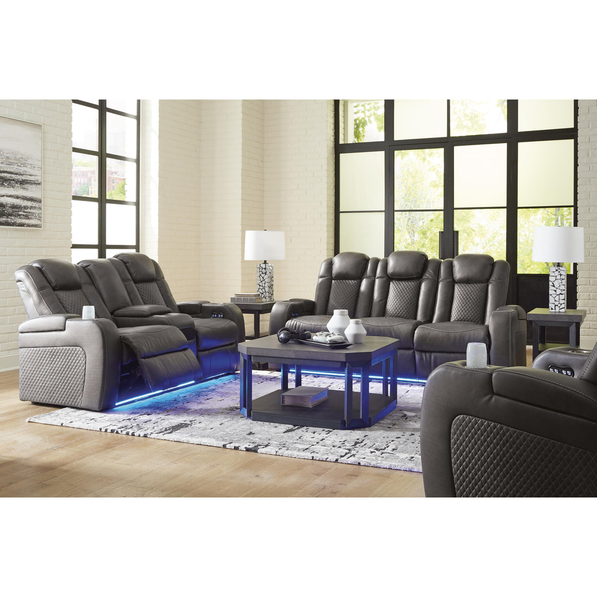 Signature Design by Ashley Fyne-Dyme 3660215 Power Reclining Sofa with