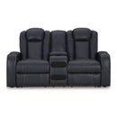  Signature Design by Ashley Fyne-Dyme 3660318 Power Reclining Loveseat with Console and Adjustable Headrest IMAGE 3