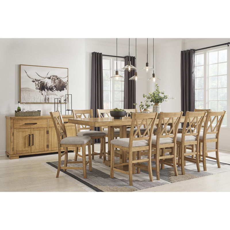 Signature Design by Ashley Havonplane Counter Height Dining Table with Trestle Base D773 32