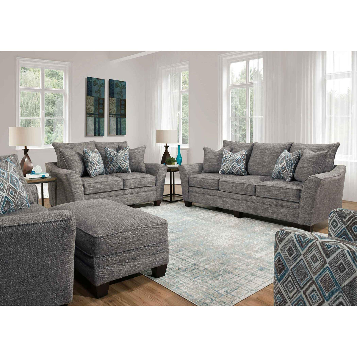 Franklin Hughes Fabric Ottoman 910-18 3936-21