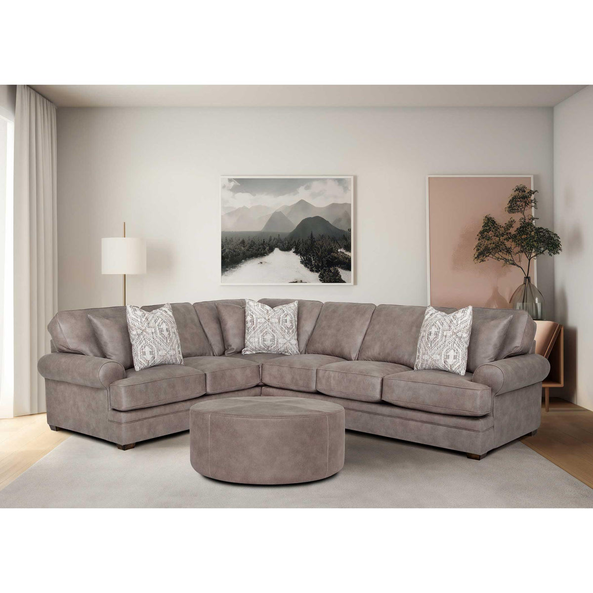 Franklin Brighton Fabric 2 pc Sectional 915-49/915-28 3009-28