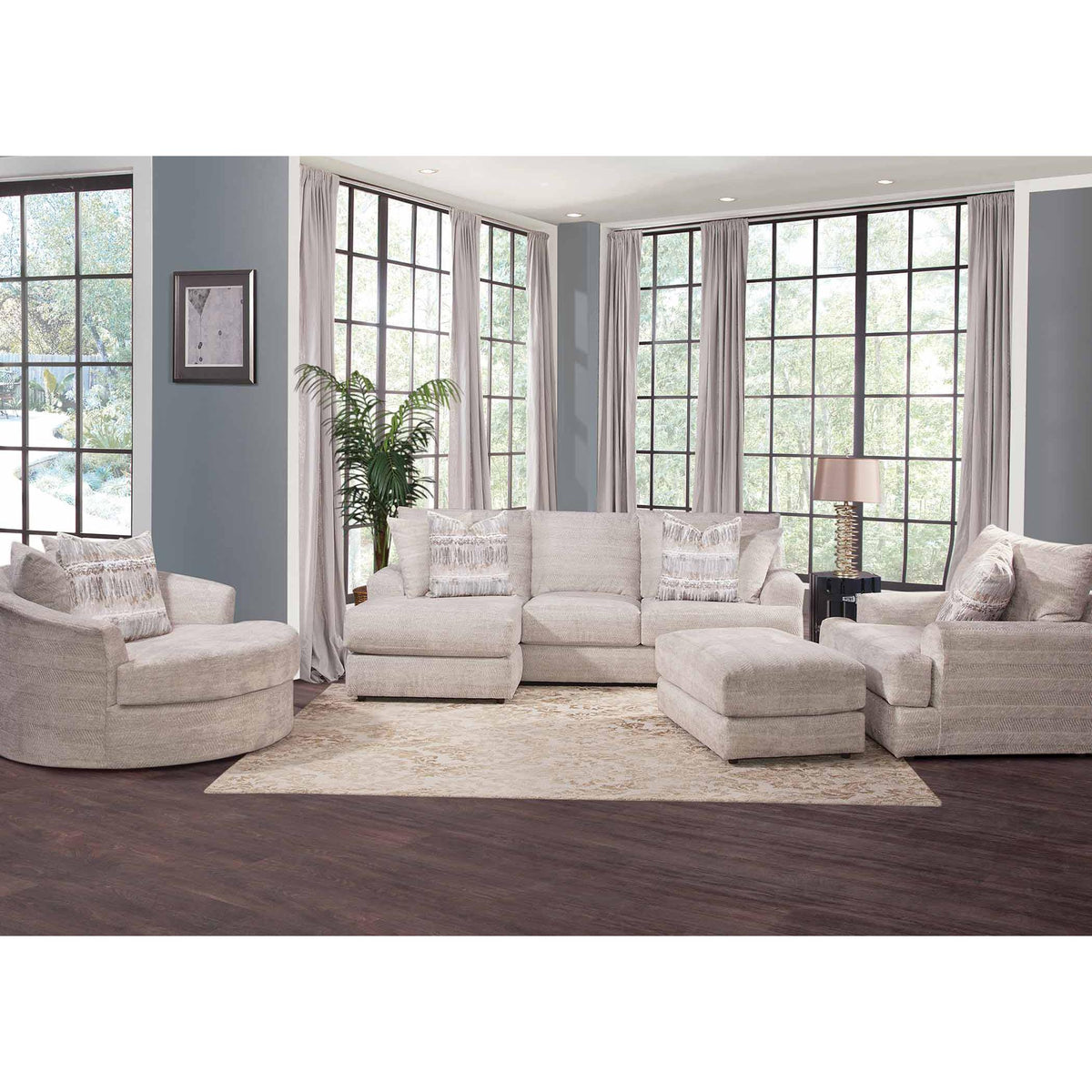 Franklin Nash Swivel Fabric Chair 945-80