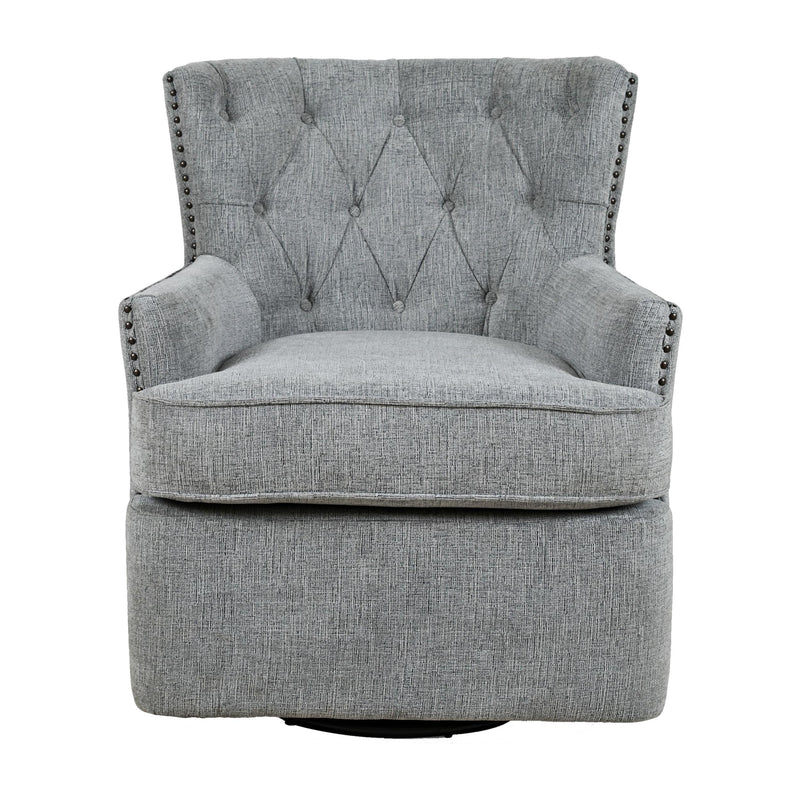 Jofran Bryson Swivel Fabric Accent Chair Bryson Swivel Accent Chair - Bryson Ash IMAGE 2