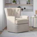 Jofran Bryson Swivel Fabric Accent Chair BRYSON-SW-OAT IMAGE 5