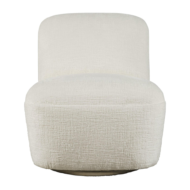Jofran Josie Swivel Fabric Accent Chair JOSIE-SW-SNOW IMAGE 2