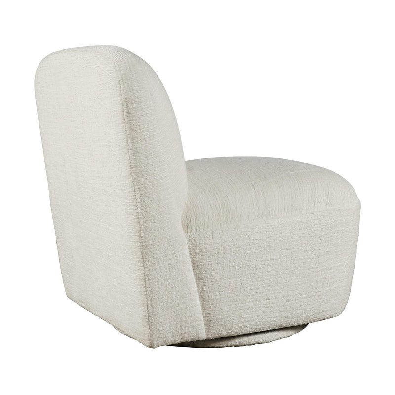 Jofran Josie Swivel Fabric Accent Chair JOSIE-SW-SNOW IMAGE 4