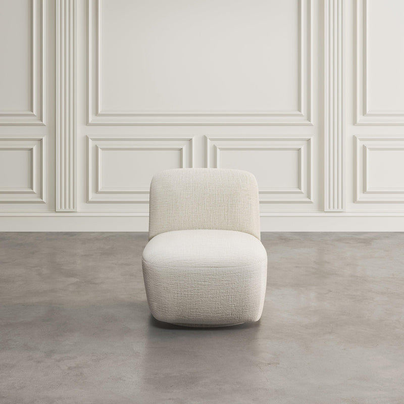 Jofran Josie Swivel Fabric Accent Chair JOSIE-SW-SNOW IMAGE 7