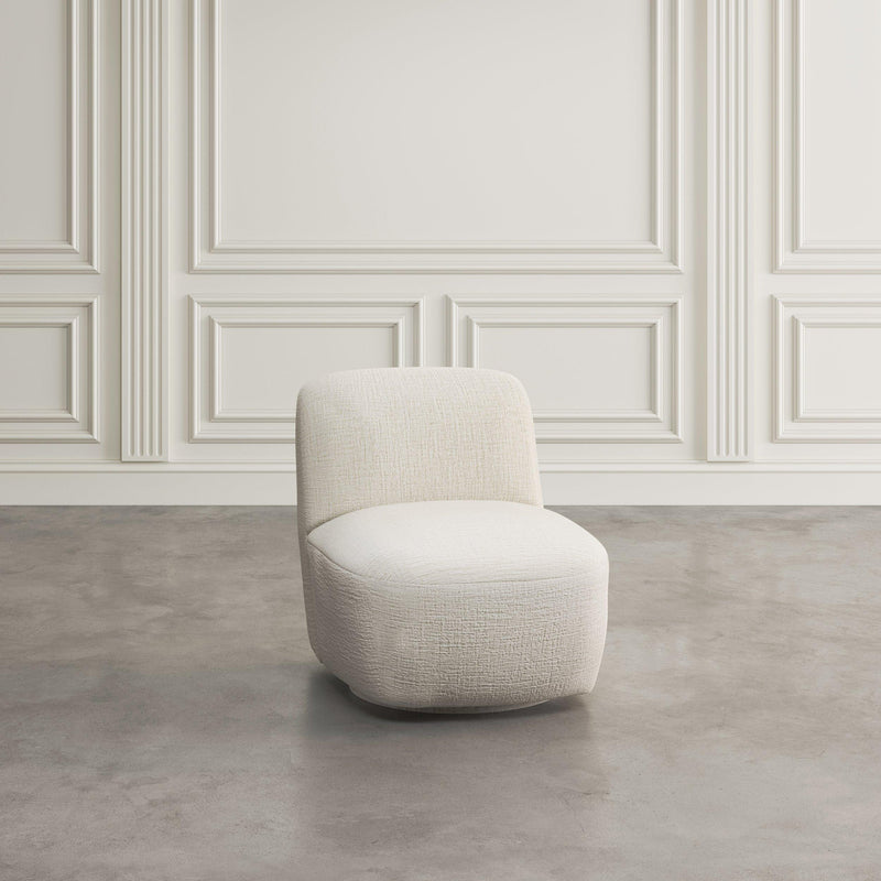Jofran Josie Swivel Fabric Accent Chair JOSIE-SW-SNOW IMAGE 8
