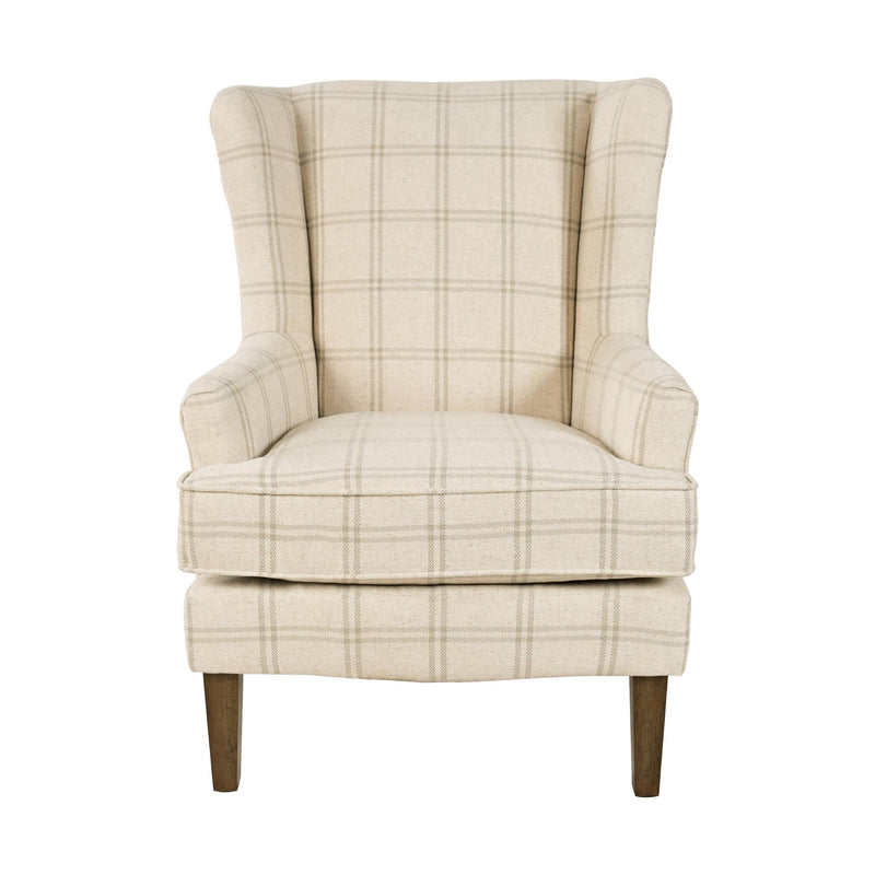 Jofran Lacroix Stationary Fabric Accent Chair LACROIX-CH-PARCHMENT IMAGE 2
