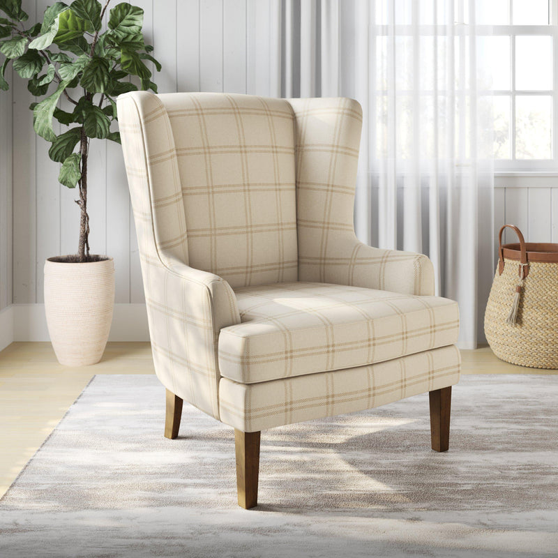 Jofran Lacroix Stationary Fabric Accent Chair LACROIX-CH-PARCHMENT IMAGE 4