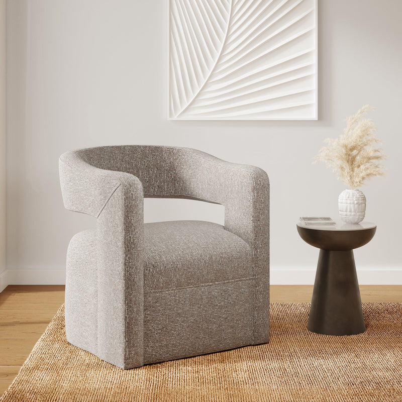 Jofran Lexy Swivel Fabric Accent Chair LEXY-SW-CHOCO IMAGE 5