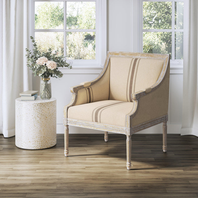 Jofran McKenna Stationary Fabric Accent Chair MCKENNAKD-CH-TAN IMAGE 3